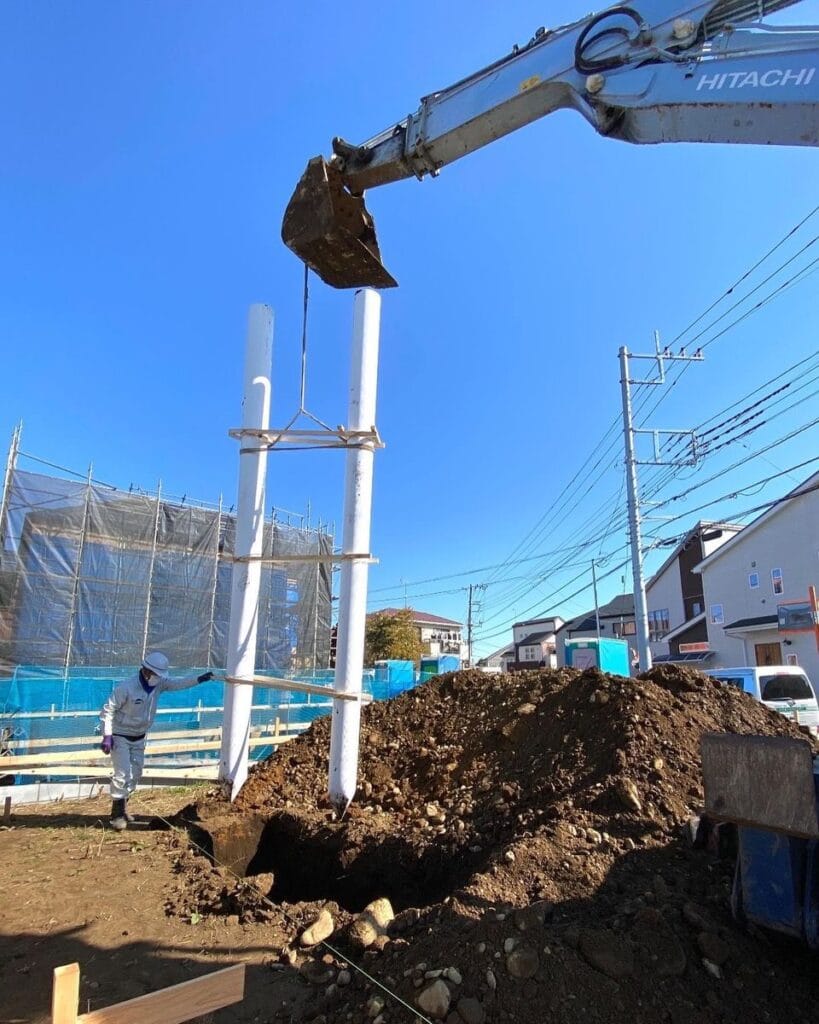 【立川市】地中熱の家 進行中〜ジオパイプ埋設〜